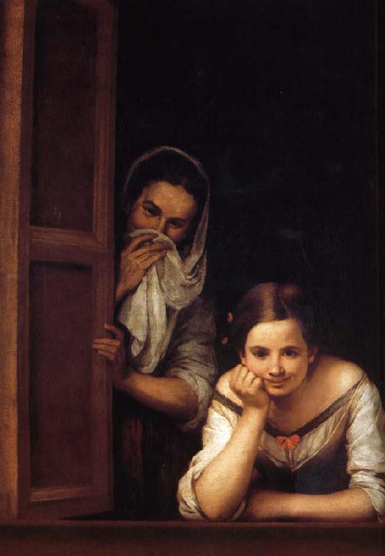 Bartolome Esteban Murillo Window of two women oil painting picture